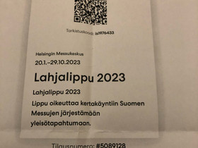 Messulippu, Keikat, konsertit ja tapahtumat, Matkat ja liput, Helsinki, Tori.fi Messulippu, Keikat, konsertit ja tapahtumat, Matkat ja liput, Helsinki, Tori.fi