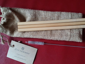 ZocoHome bambupillit x 3 / bamboo straw 3 pcs, Keittiövälineet, Keittiötarvikkeet ja astiat, Helsinki, Tori.fi