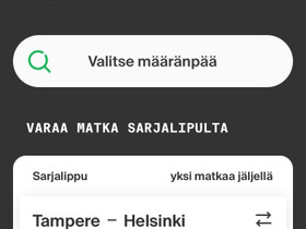 Opiskelijasarjalippu TRE-HKI EKSTRALUOKKA, Matkat, risteilyt ja lentoliput, Matkat ja liput, Tampere, Tori.fi