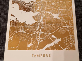 Karttajuliste Tampere, Taulut, Sisustus ja huonekalut, Skyl, Tori.fi