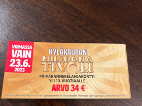 Tivolilippuja, Keikat, konsertit ja tapahtumat, Matkat ja liput, Vantaa, Tori.fi Tivolilippuja, Keikat, konsertit ja tapahtumat, Matkat ja liput, Vantaa, Tori.fi