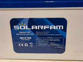 Solarfam 100ah agm 12v akku., Veneen varusteet ja varaosat, Venetarvikkeet ja veneily, Nurmijärvi, Tori.fi Solarfam 100ah agm 12v akku., Veneen varusteet ja varaosat, Venetarvikkeet ja veneily, Nurmijärvi, Tori.fi