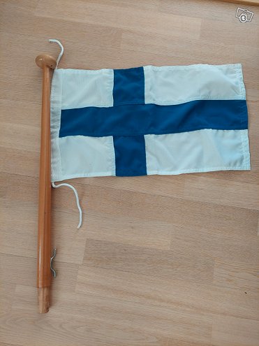 Lipputanko 60cm ja Suomen lippu, ...