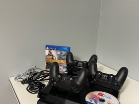 PS4 500 | Kolme DualShock Ohjainta +2 peliä +Kulje, Pelikonsolit ja pelaaminen, Viihde-elektroniikka, Kauniainen, Tori.fi