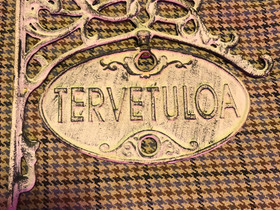 Tervetuloa- kyltti valurauta, Ruukut, kivet ja koristeet, Piha ja puutarha, Pori, Tori.fi Tervetuloa- kyltti valurauta, Ruukut, kivet ja koristeet, Piha ja puutarha, Pori, Tori.fi