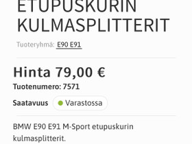 Bmw e90 splitterit, Lisävarusteet ja autotarvikkeet, Auton varaosat ja tarvikkeet, Lahti, Tori.fi Bmw e90 splitterit, Lisävarusteet ja autotarvikkeet, Auton varaosat ja tarvikkeet, Lahti, Tori.fi