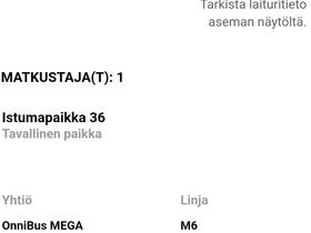 Onnibus lippuja Lappeenranta Helsinki 23.3., Matkat, risteilyt ja lentoliput, Matkat ja liput, Helsinki, Tori.fi