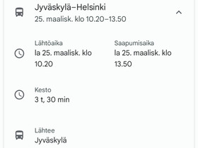 Onnibus liput Jyväskylä - Helsinki/menopaluu., Matkat, risteilyt ja lentoliput, Matkat ja liput, Jyväskylä, Tori.fi