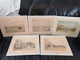 Muistoja Helsingistä 5 kpl kuvasarja v 1890, Antiikki ja taide, Sisustus ja huonekalut, Raisio, Tori.fi Muistoja Helsingistä 5 kpl kuvasarja v 1890, Antiikki ja taide, Sisustus ja huonekalut, Raisio, Tori.fi
