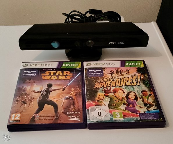 XBOX360 Kinect-laite ja pelit, ...