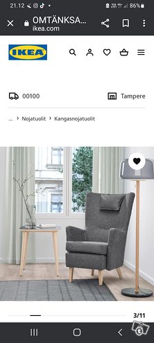 Omtänksam nojatuoli IKEA, Sohva...