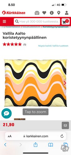 Vallila aalto tyynynpäällinen 80x60, ...