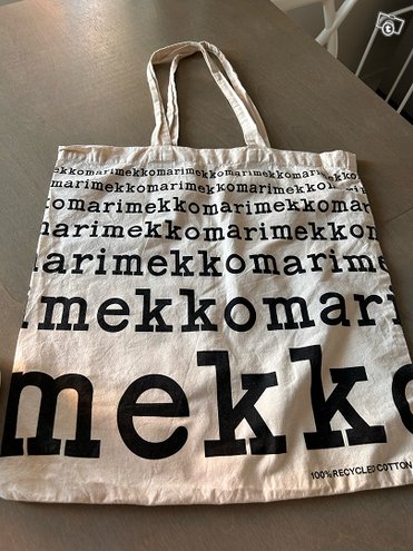 Marimekko logokassi, mustavalkoinen, ...