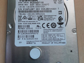 Kiintolevy 1Tb Toshiba, Komponentit, Tietokoneet ja lisälaitteet, Mikkeli, Tori.fi