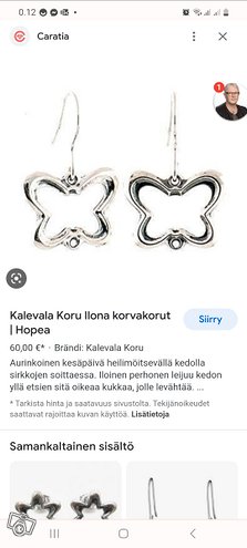 Hopeiset Ilona korvakorut, Kell...