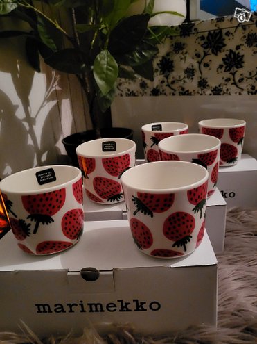 Marimekko mansikka kahvikupit, ...