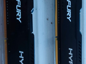 Kingston HyperX Fury Black DDR4 2666Mhz 2*4GB, Komponentit, Tietokoneet ja lisälaitteet, Hämeenlinna, Tori.fi