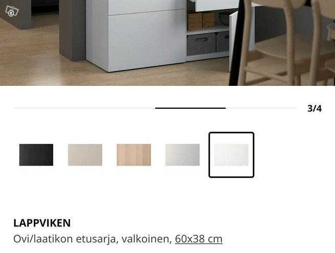 O: Ikea Bestå valkoinen Lappviken 60 x 38, ...