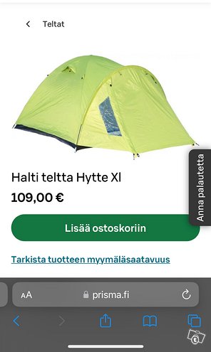 VARATTU Halti teltta Hytte XL, ...