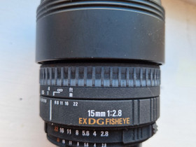 Sigma 15mm F2.8 EX DG Fisheye (Nikon), Objektiivit, Kamerat ja valokuvaus, Pori, Tori.fi Sigma 15mm F2.8 EX DG Fisheye (Nikon), Objektiivit, Kamerat ja valokuvaus, Pori, Tori.fi