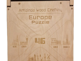 Wooden European Map Puzzle. 33x25xcm, Käsityöt, Vaasa, Tori.fi