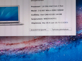 Mac air A1237, Kannettavat, Tietokoneet ja lisälaitteet, Teuva, Tori.fi Mac air A1237, Kannettavat, Tietokoneet ja lisälaitteet, Teuva, Tori.fi