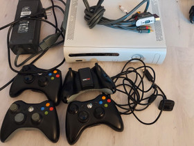 Xbox 360 60gb + 4 ohjainta, Pelikonsolit ja pelaaminen, Viihde-elektroniikka, Kuopio, Tori.fi