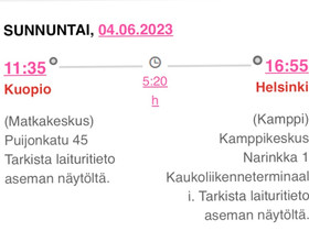 4.6. Onnibus: KUOPIO-HELSINKI, Matkat, risteilyt ja lentoliput, Matkat ja liput, Kuopio, Tori.fi