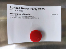 Sunset beach party 2023, Keikat, konsertit ja tapahtumat, Matkat ja liput, Hämeenkyrö, Tori.fi