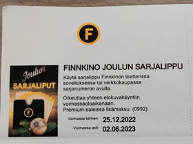 Finnkino sarjalippu 1 kpl, Keikat, konsertit ja tapahtumat, Matkat ja liput, Kuopio, Tori.fi