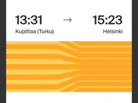 Junalippu Tku-Hki 27.6, Matkat, risteilyt ja lentoliput, Matkat ja liput, Kaarina, Tori.fi Junalippu Tku-Hki 27.6, Matkat, risteilyt ja lentoliput, Matkat ja liput, Kaarina, Tori.fi