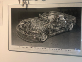 Dodge Viper 1993 - Uniikki Taulu, Taulut, Sisustus ja huonekalut, Heinola, Tori.fi Dodge Viper 1993 - Uniikki Taulu, Taulut, Sisustus ja huonekalut, Heinola, Tori.fi