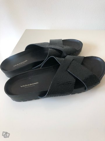Uudet Vagabond -sandaalit, mustaa nahkaa, kuva 1