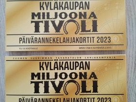 Miljoona tivoli lippuja ajalle 23.6-13.8.2023, Keikat, konsertit ja tapahtumat, Matkat ja liput, Alavus, Tori.fi