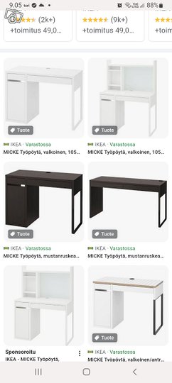 Ikea Micke-työpöytä, Pöydät ja ...