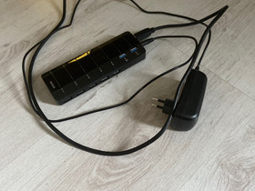 Deltaco 7 x USB 3.0 Hub, Oheislaitteet, Tietokoneet ja lisälaitteet, Pello, Tori.fi