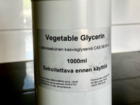 Glyseriini (Vegetable Glycerin)  1L x 2kpl, Käsityöt, Espoo, Tori.fi