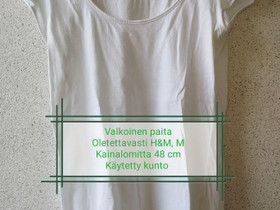 H&M valkoinen t-paita M, Vaatteet ja kengät, Salo, Tori.fi