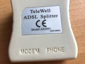 TeleWell ADSL jakaja, Verkkotuotteet, Tietokoneet ja lisälaitteet, Järvenpää, Tori.fi TeleWell ADSL jakaja, Verkkotuotteet, Tietokoneet ja lisälaitteet, Järvenpää, Tori.fi