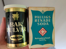 Retro/vintage Paulig ruokasooda ja leivinjauhe, Muu keräily, Keräily, Kouvola, Tori.fi