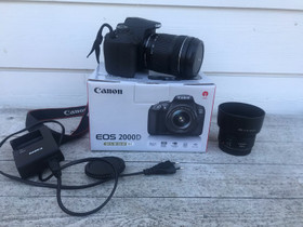 Canon eos 2000d + 2 objektiivia, Kamerat, Kamerat ja valokuvaus, Liminka, Tori.fi Canon eos 2000d + 2 objektiivia, Kamerat, Kamerat ja valokuvaus, Liminka, Tori.fi