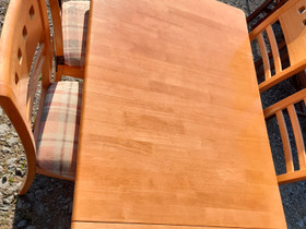 Jatkettava pöytä 119-159cm + 4kpl tuoli, Pöydät ja tuolit, Sisustus ja huonekalut, Pori, Tori.fi