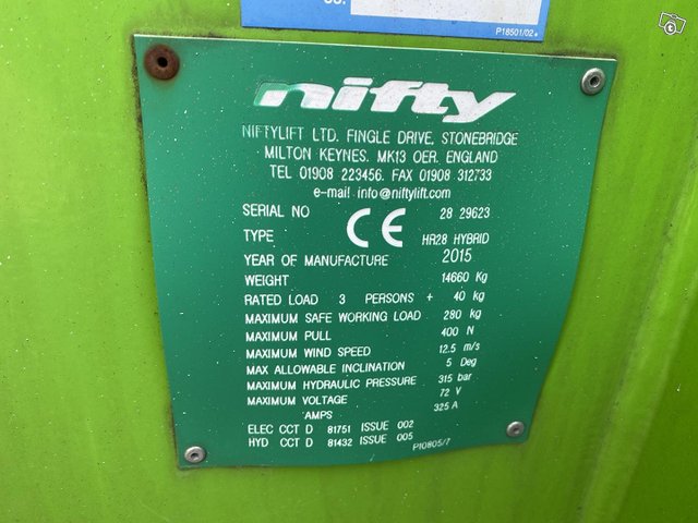 Nifty Lift HR28 Hydrid 4x4 9