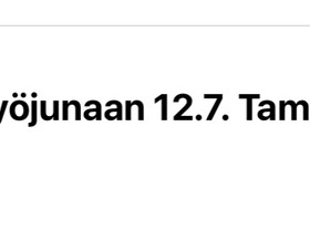 Junaliput yöjuna TRE-Kolari-Rovaniemi-TRE 12-19.7., Matkat, risteilyt ja lentoliput, Matkat ja liput, Tampere, Tori.fi Junaliput yöjuna TRE-Kolari-Rovaniemi-TRE 12-19.7., Matkat, risteilyt ja lentoliput, Matkat ja liput, Tampere, Tori.fi