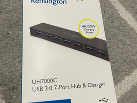 Kensington USB 3.0 7-Port Hub + Charging, Oheislaitteet, Tietokoneet ja lisälaitteet, Jyväskylä, Tori.fi