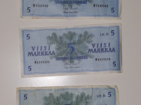 5mk setelit, Rahat ja mitalit, Keräily, Tampere, Tori.fi 5mk setelit, Rahat ja mitalit, Keräily, Tampere, Tori.fi