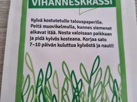 Pussillinen vihanneskrassin siemeniä, Kasvit ja siemenet, Piha ja puutarha, Turku, Tori.fi Pussillinen vihanneskrassin siemeniä, Kasvit ja siemenet, Piha ja puutarha, Turku, Tori.fi
