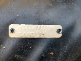 Saab 95 valmistenumero kyltti, Autovaraosat, Auton varaosat ja tarvikkeet, Pori, Tori.fi Saab 95 valmistenumero kyltti, Autovaraosat, Auton varaosat ja tarvikkeet, Pori, Tori.fi