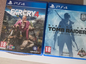FarCry 4 ja Rise of the Tomb Raider PS4, Pelikonsolit ja pelaaminen, Viihde-elektroniikka, Jyväskylä, Tori.fi