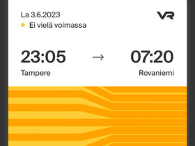 Junalippu Tampere-Rovaniemi opiskelija, Matkat, risteilyt ja lentoliput, Matkat ja liput, Tampere, Tori.fi Junalippu Tampere-Rovaniemi opiskelija, Matkat, risteilyt ja lentoliput, Matkat ja liput, Tampere, Tori.fi